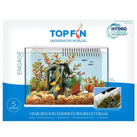 Top Fin ® Half Moon Aquarium - 3.5 Gallon.
