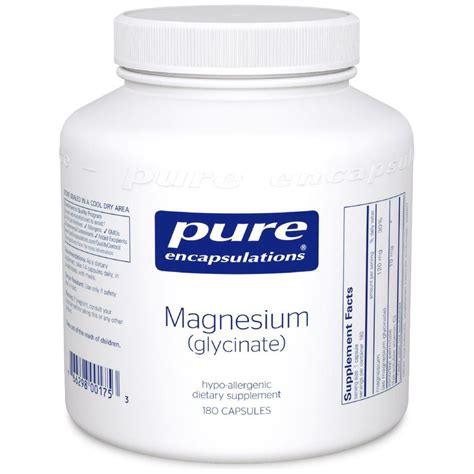 Top magnesium glycinate supplements.  Pure Encapsulations Magnesium (Glycinate...