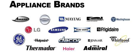 Top ranked appliance brands. 