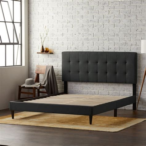 Top rated bed frames. Zinus Wen deluxe wood platform bed frame. Walmart. This classic, simple platform bed by Zinus is crafted of solid acacia wood and has a deep cherry finish. It doesn't require a box spring. You can ... 