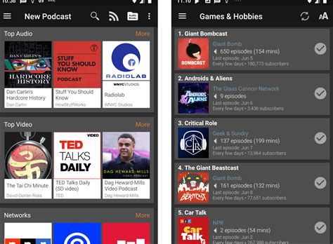 Top rated podcast app android. 14. TuneIn. Another popular radio app, TuneIn lets you listen to thousands of radio stations for music, sports, or talk—whenever you like. Use the Android Auto app to quickly start listening to the perfect station, no matter what you're in the mood for. 