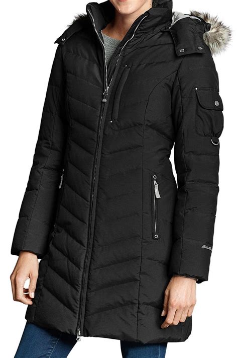 Top rated women's parkas. Higher fill power generally means the jacket will be warmer. Brands usually specify the fill power in their down coats. For example, the Canada Goose jacket boasts 625 fill power, while other ... 