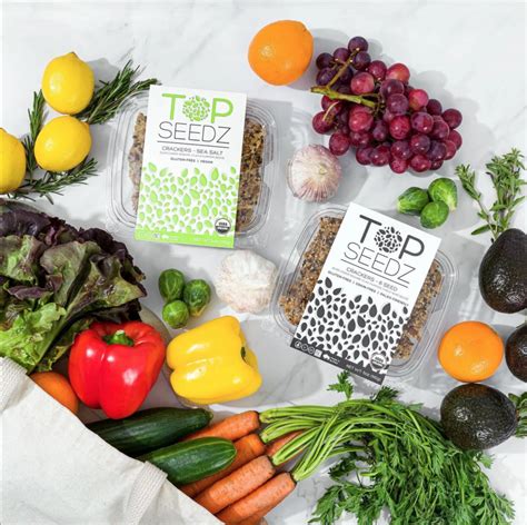 Top seedz. Top Seedz products are always USDA Organic, Gluten-Free, Vegan, and Nut-Free! FEATURING: 2 Boxes of Sea Salt Crackers 2 Boxes of 6-Seed Crackers 1 Box of Cumin Crackers 1 Box of Rosemary Crackers 6-SEED CRACKERS (GRAIN-FREE/PALEO): Keto-Friendly, Sugar-Free, Cholesterol-Free Suggested pairings: Goat cheese and a bit o 