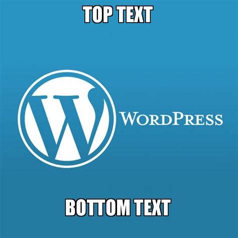Top text Bottom text Wordpress Theme Make a Meme