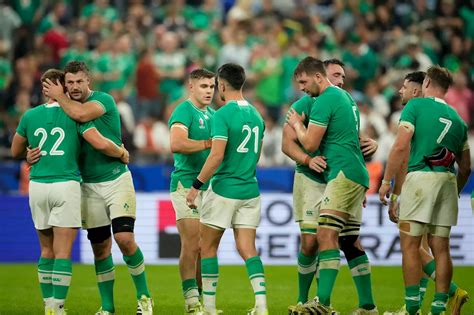 Top-ranked Ireland unchanged to face New Zealand in Rugby World Cup quarterfinals