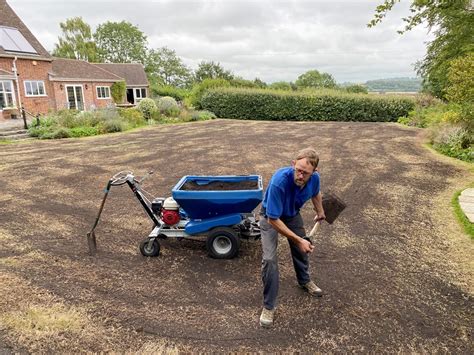 Topdressing a lawn. Hey Everyone, So it's that time of year again when I am top dressing the lawn. This step is one of the most time consuming steps, but yet so important to kee... 