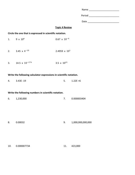 Topic 4 Review Packet A - MS. COOPER