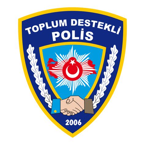 Toplum Destekli Polis logo vector. 
