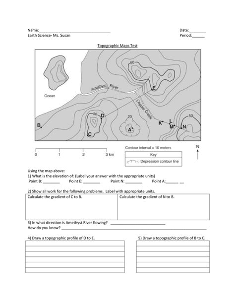 Topographic Answer Earth Map Science Key