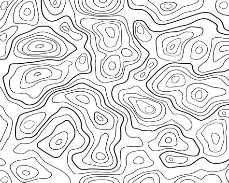 Topographic Pattern Design Eps Map Pattern SVG Topography Etsy
