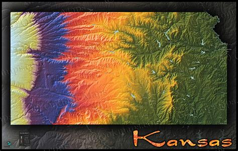 Visualization and sharing of free topographic maps. Leavenworth County, Kansas, United States. . 
