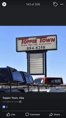 Topper town abq. About Topper Town: Established in 1983, Topper Town is located at 531 Osuna Rd NE in Northeast Valley - Albuquerque, NM - Bernalillo County and is a business with Dealers on staff and specialized in Suvs and Sport Utility. Topper Town is listed in the categories Camper & Travel Trailer Dealers, Truck Equipment & Parts & Accessories, Truck ... 
