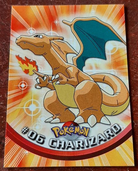 Topps charizard. Charizard - #6 - Holo - Series 1 (Topps) Pokemon (Blue Logo) is a card from the Series 1 (Topps) Pokemon set. This is a Topps Card. The Pokemon (Pocket Monsters) franchise begain back in 1996 as a video game by Satoshi Tajiri and Game Freak. It has since gone on to become a world class TCG, toy line, Manga in CoroCoro magazine, movies and a … 