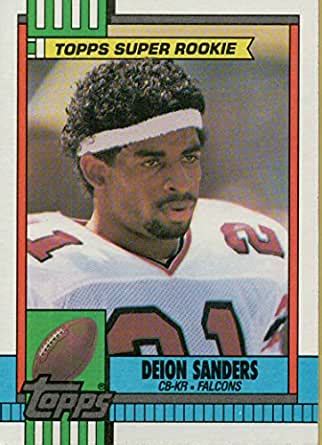 The average value of deion sanders 1990 is $7.58. Sold comparables range in price from a low of $0.72 to a high of $116.50. ... 1990 Topps Deion Sanders New York Yankees #61 NM-MINT Baseball Card $2.80. ... 1990 Score Rising Stars Baseball #40 Deion Sanders Rookie New York Yankees. 