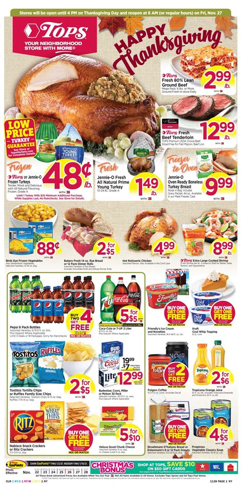 November 16, 2023. Learn about the latest Tops weekly ad, valid Nov 19 – Nov 25, 2023. Browse weekly Tops specials online and find new offers every week for popular brands and products. View the weekly sales & promotions, and find amazing savings on Reddi Wip Whipped Topping, General Mills Family Size Cereal, Entenmann’s Pop’ems, Holy .... 