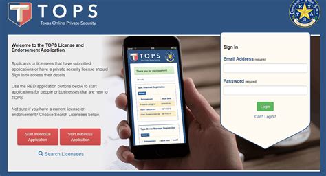 Tops security license login.  Individual Application (individuals that have never be...