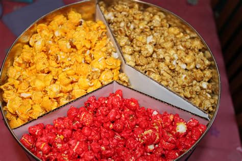 Topsy popcorn. Specializing in gourmet popcorn, Topsys also offers holiday popcorn tins in multiple sizes that are perfect for Christmas gift-giving. Sizes range from 1 gallon tins to 3.5 gallon tins and you can also purchase 1 gallon tubs! Don’t forget to refill when you run out! 
