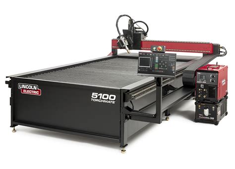 The Lincoln Electric® Torchmate® 5100 is our flagship industrial CNC plasma cutting table. This machine is built for all day production and is capable of running any of our HD plasma cutters. The machine is built with the most rugged components to our highest specifications for unmatched reliability and consistency.. 