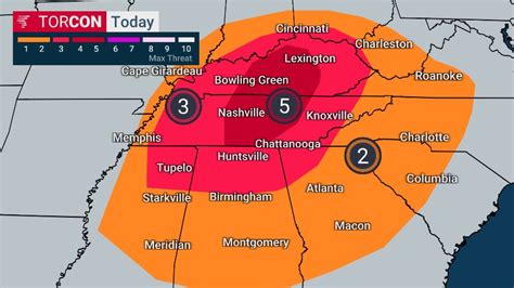 Torcon 5. National Weather Channel has issued a Torcon 5 for our area this means a Tornado is likely 50% within 50 miles of your location for Saturday!!!!!! This is the time to take action. Have your... 