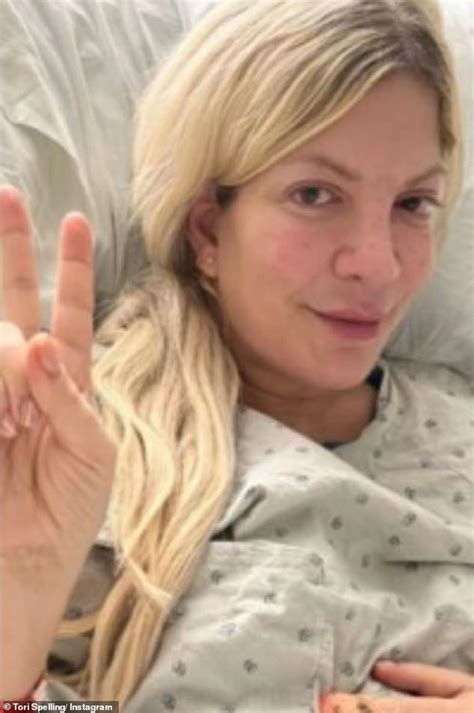 Tori Spelling reveals she's been in the hospital for days