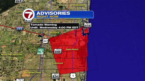 Tornado Warning issued for parts of Broward County