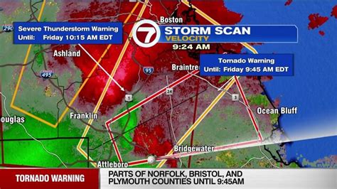 Tornado Warning issued for parts of Mass. as powerful storms move through