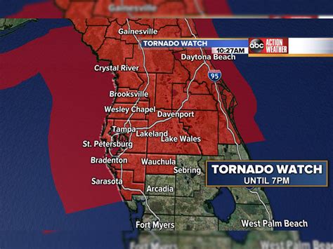 Tornado warning in tampa florida. The National Weather Service has canceled the tornado watch for the Tampa Bay area as the threat for severe weather continues to wind down. But a coastal flood warning remains in effect until 7 a ... 