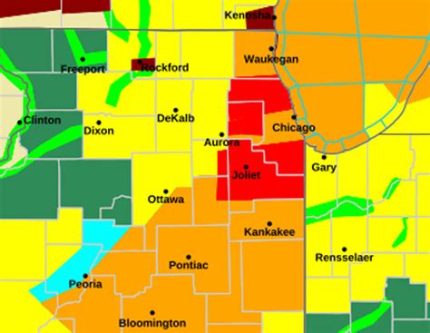 Tornado warning issued for parts of northern Cook County