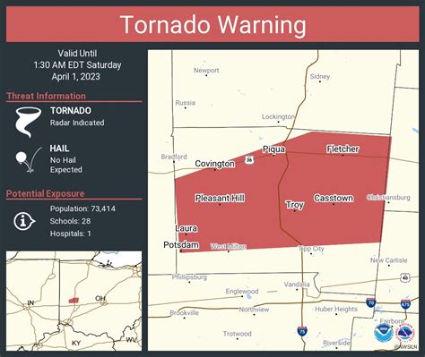 The first posting of the tornado warning at 1:15am on Saturday morning. Tornado Warning including ... The National Weather Service in Wilmington Ohio has confirmed an EF1 tornado in Auglaize County Ohio, from near Wapakoneta to 3 miles north northeast of Waynesfield. The first sign of visible damage associated with this tornado …. 