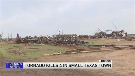 Tornadoes, hail and hurricane-force winds tear through west Texas, kill 4 people in small town