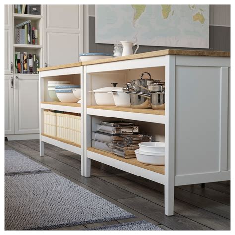 TORNVIKEN is a series of farmhouse kitchen dcor add-ons like kitchen islands, wine shelves and open cabinets. . Tornviken