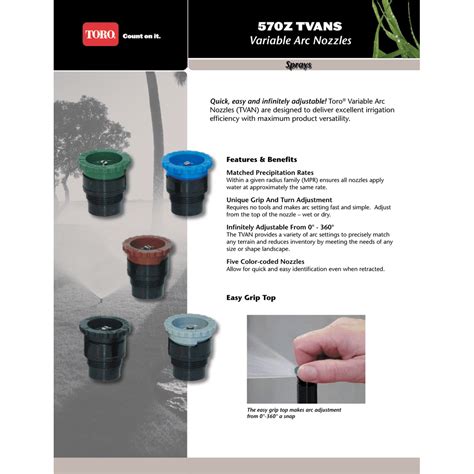 Toro 570 TVAN Adjustable Nozzles Land and Water Technology