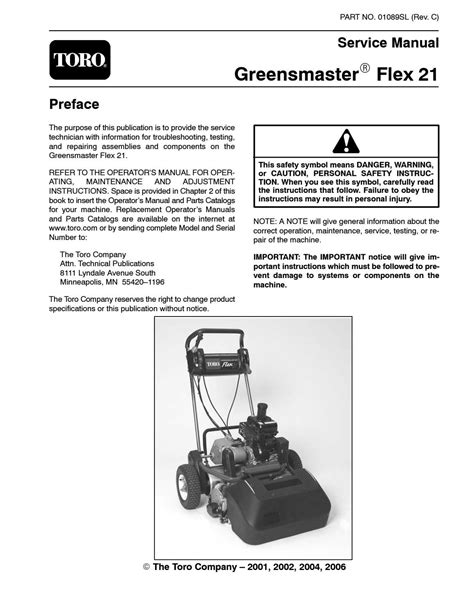 Toro greensmaster flex 18 flex 21 service repair workshop manual. - Manuales de motores de autobuses y camiones bedford.