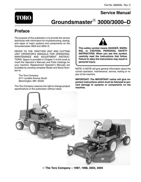Toro groundsmaster 3000 3000 d mower service repair workshop manual download. - Komatsu 6d102 motor diesel servicio reparación manual descargar.