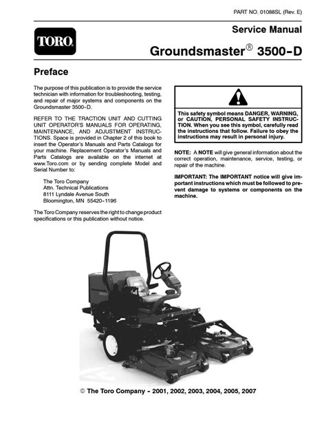Toro groundsmaster 3500 d service repair workshop manual. - 2003 mitsubishi eclipse gs service manual.