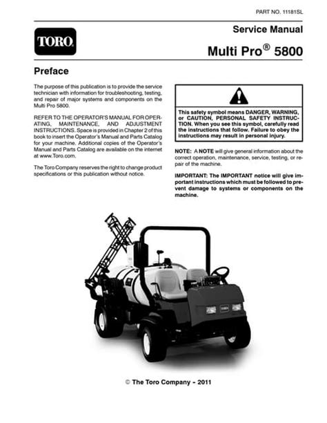 Toro multi pro 5800 sprayer service repair workshop manual. - 2015 honda fourtrax 400 en el manual de servicio.