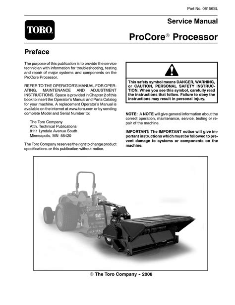 Toro procore processor service repair workshop manual. - Case 440 skid steer owners manual.