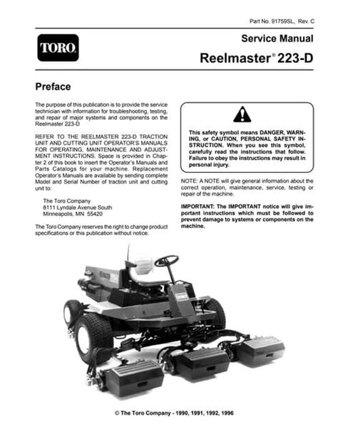 Toro reelmaster 223 d mäher service reparatur werkstatthandbuch. - Reconstruccion del mocambo y otras canciones (letras).