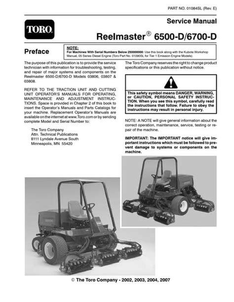 Toro reelmaster 6500 d kubota service manual. - How to drive an automatic in manual mode.