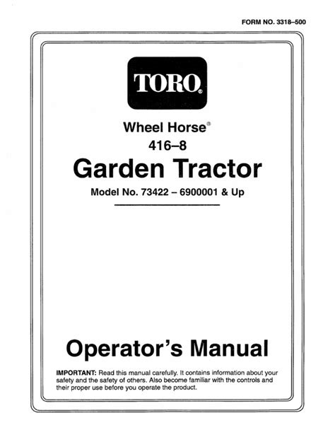 Toro wheel horse 416 8 service manual. - Jcb 406 407 408 409 wheel loader service manual.