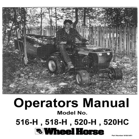 Toro wheel horse 518h service manual. - Manual shop case 680 e 1974.
