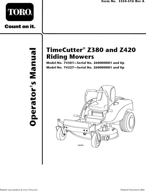 Toro zero turn mower manual model 74327. - Subaru forester manual de servicio y reparación 2004.