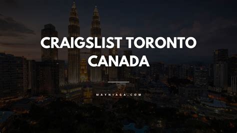 Toronto canada craigslist. craigslist provides local classifieds and forums for jobs, housing, for sale, services, local community, and events 