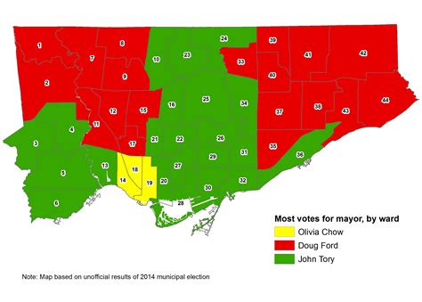 Toronto mayoral byelection 2023 results with interactive map