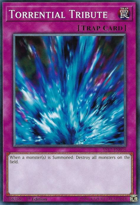 Torrential tribute. As good as cards like Torrential Tribute are, plenty of Duelists are opting to run Trap Cards that only affect single monsters – that way they won’t have to worry about Starlight Road. If you don’t run any mass removal cards, your opponent won’t have much use for Starlight, and lots of these cards have unique … 