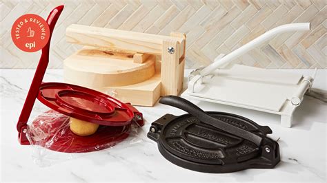 Tortilla press near me. Easy to use - just insert your dough or 'masa' and with one press, a fresh tortilla. Impress your guests with homemade tortillas at your next Mexican-themed dinner!. Number of Pieces: 1. Dimensions (Overall): 10.43 Inches (H) x 7.87 Inches (W) x 5.12 Inches (D) Weight: 2.28 Pounds. Baking Cooking Surface: Aluminum. Handle Material: Aluminum. 