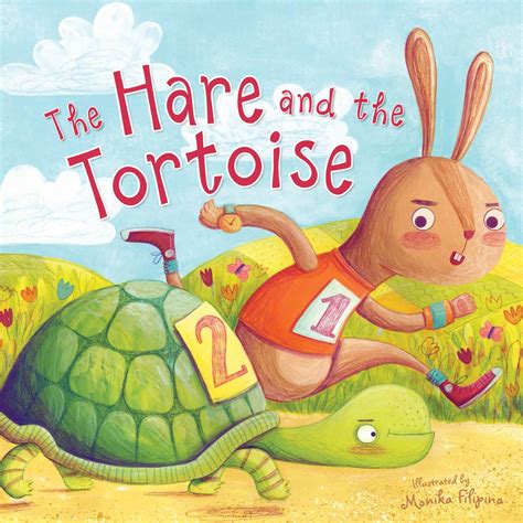 Tortoise and hare story. The Tortoise was very glad indeed. He seized the stick firmly with his teeth, the two Ducks took hold of it one at each end, and away they sailed up toward the clouds. Just then a Crow flew by. He was very much astonished at the strange sight and cried: "This must surely be the King of Tortoises!" "Why certainly——" began the … 