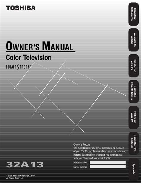 Toshiba 32a13 color tv service manual. - Mitsubishi space star 1 6 user manual download.