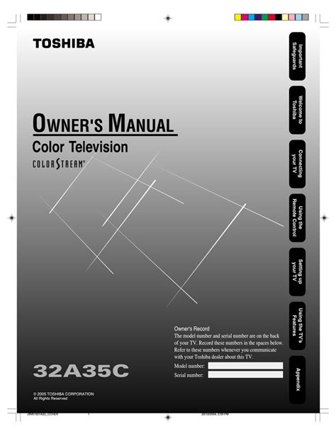 Toshiba 32a35 32a35c color tv service manual. - Programación de bases de datos sql.