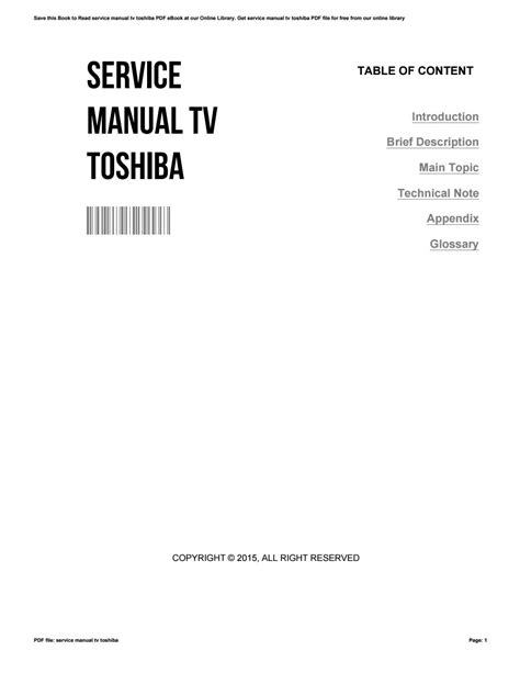 Toshiba 43v9ue color tv service manual. - 2002 subaru impreza service manual and wiring diagram.
